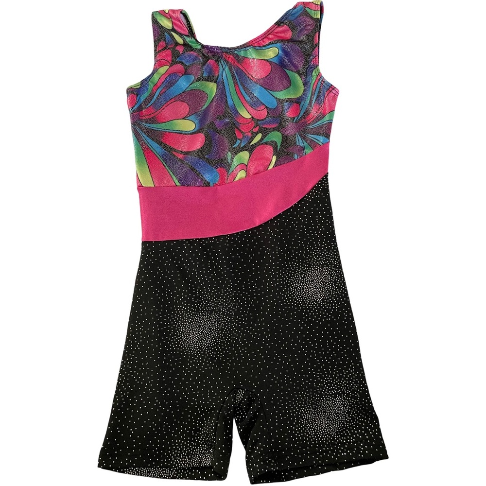 EUC Girls Size 6/7 Colorful Gymnastics Leotard